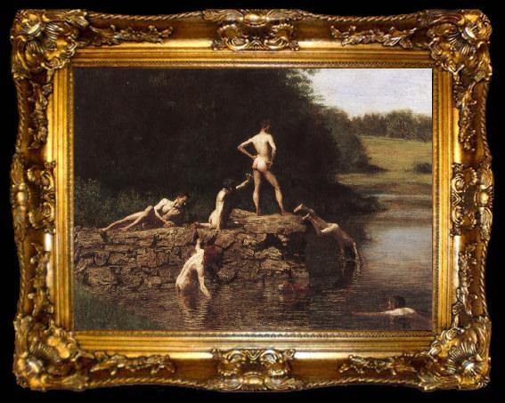 framed  Thomas Eakins Swimming, ta009-2